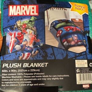 Marvel Hulk Spiderman Ironman & Friends Plush Super Soft Blanket